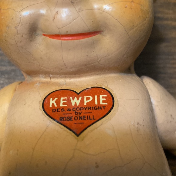VINTAGE 1932 KEWPIE: Large 10" Composition Doll w Spring Jointed Arms - Picture 3 of 6